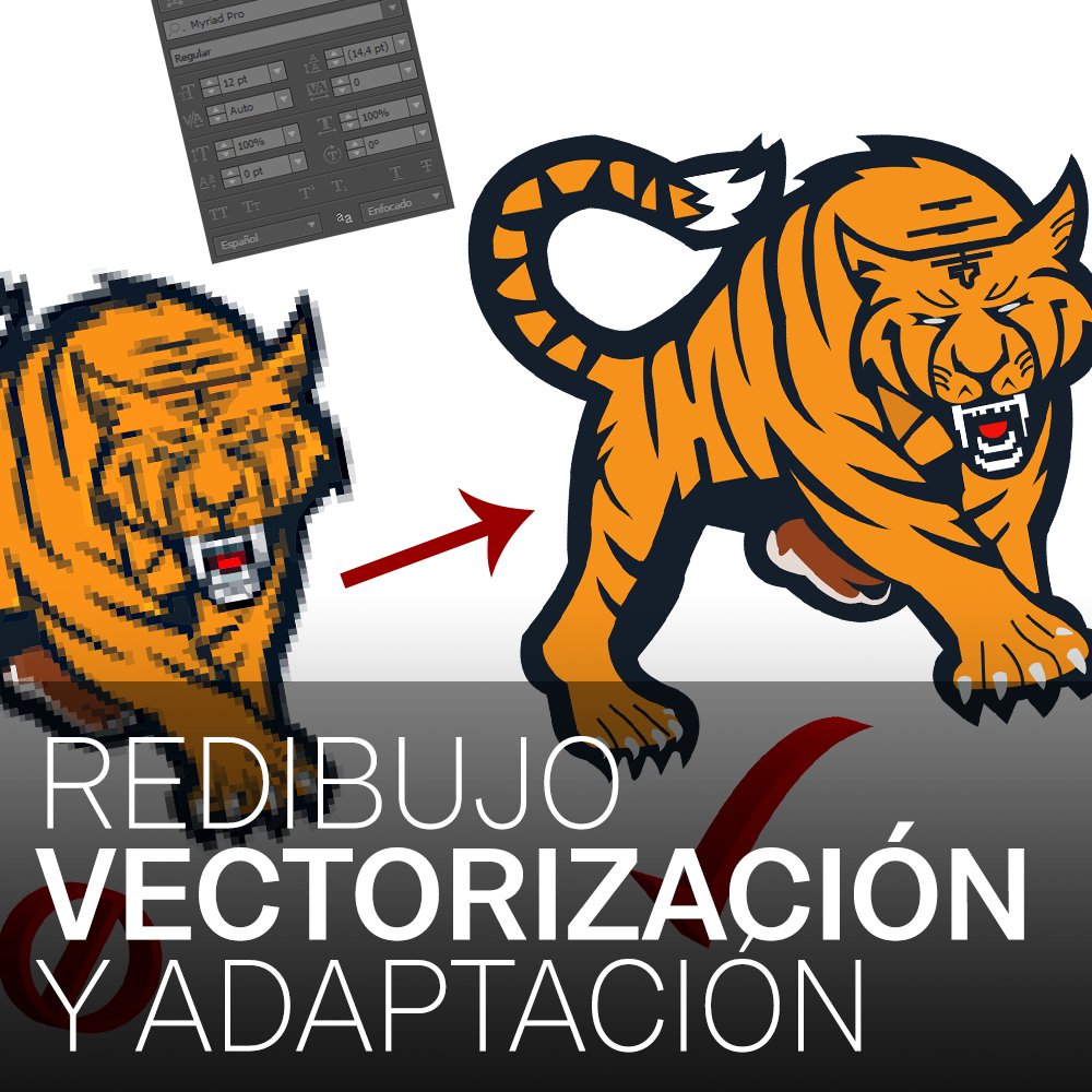 Redibujo, vectorización y adaptación